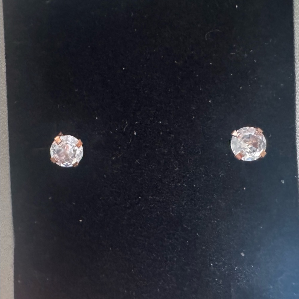 Sparkling Rosegold Studs